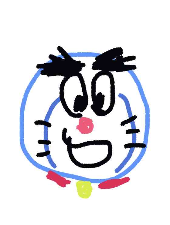 好きなキャラを描いて最後に眉毛を太くして下さい。