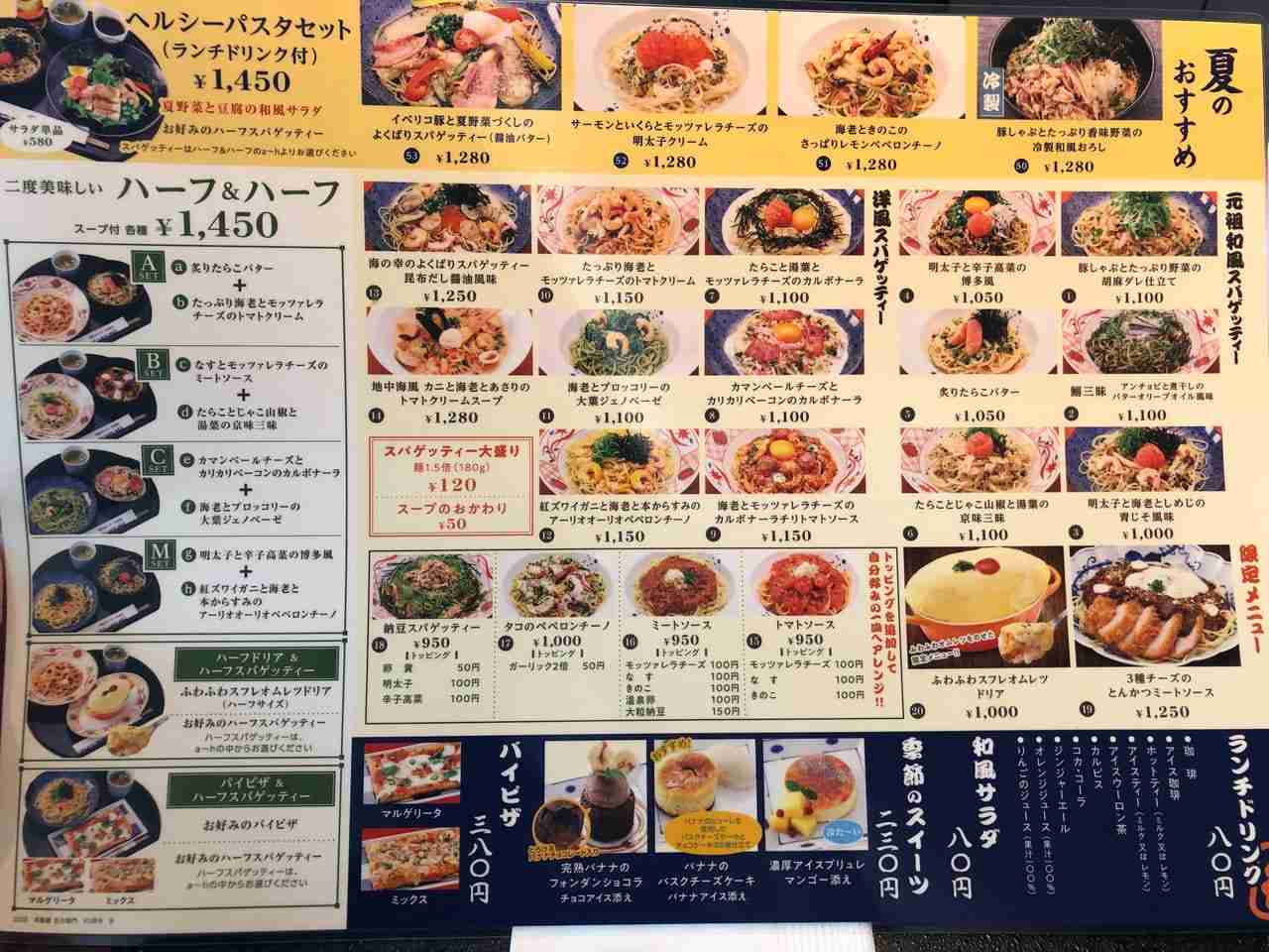 メニュー表を眺めたい(´∀｀*)