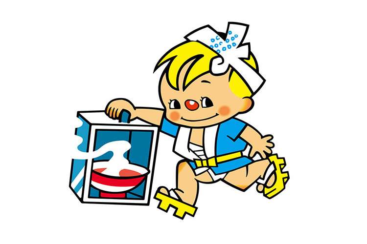 企業マスコットを愛でるトピ
