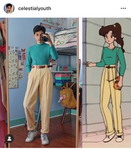 二次元(アニメ・漫画)のお洒落なファッションの画像が見たい!