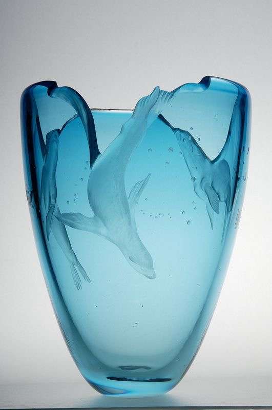 青いガラス小物が見たい！