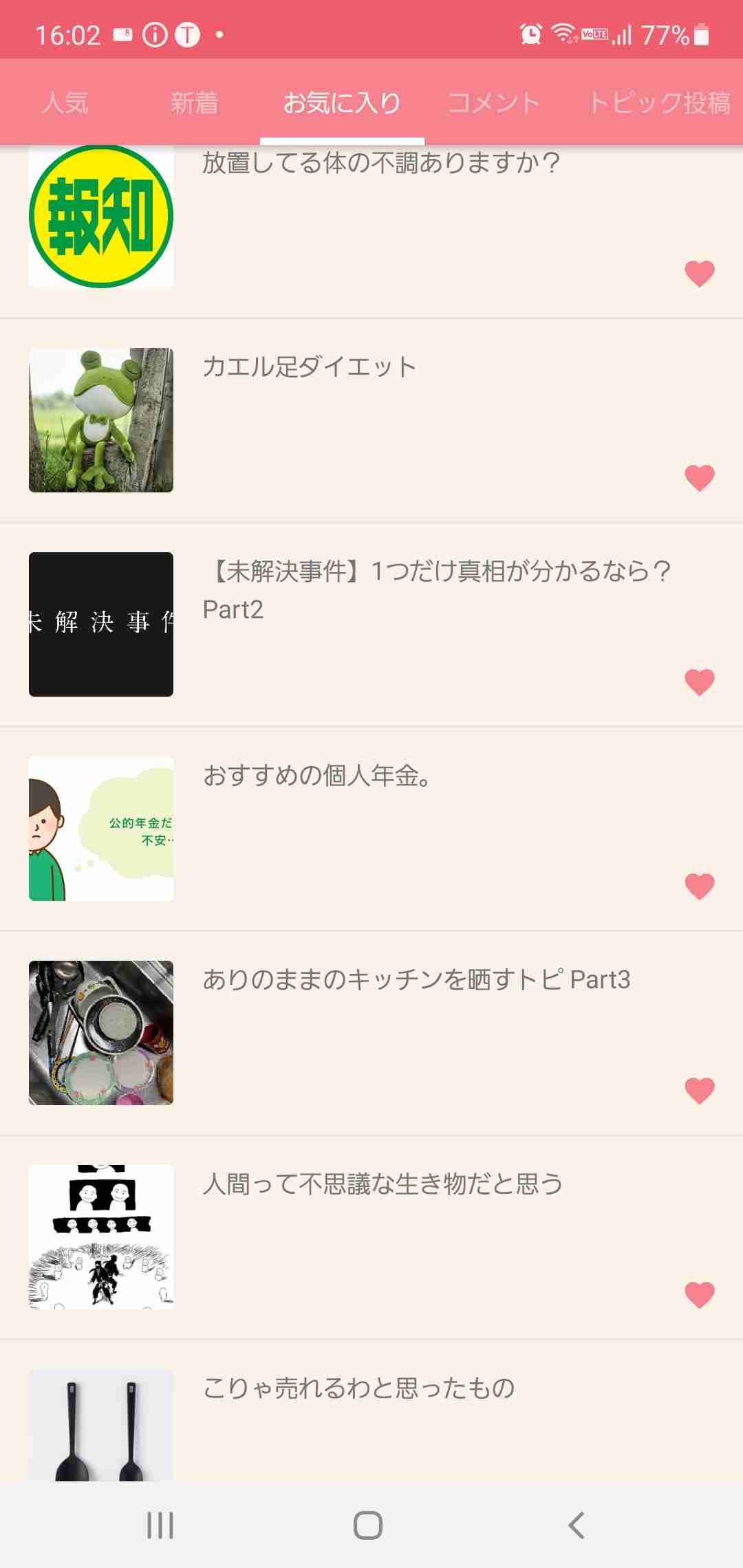 お気に入りトピックを晒すトピ