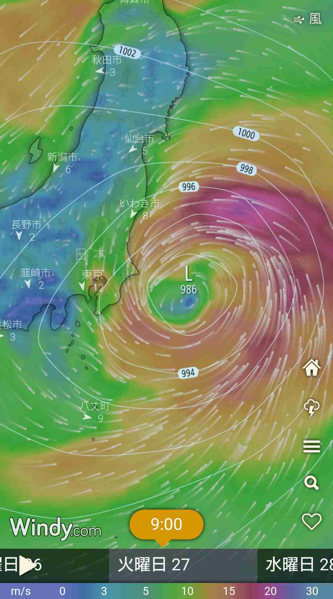 大型の台風8号　27日(火)頃　関東甲信や東北に直撃の恐れ　大雨や暴風に警戒