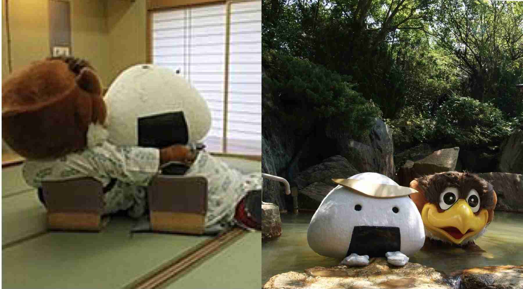 ゆるキャラの仲良しツーショット画像