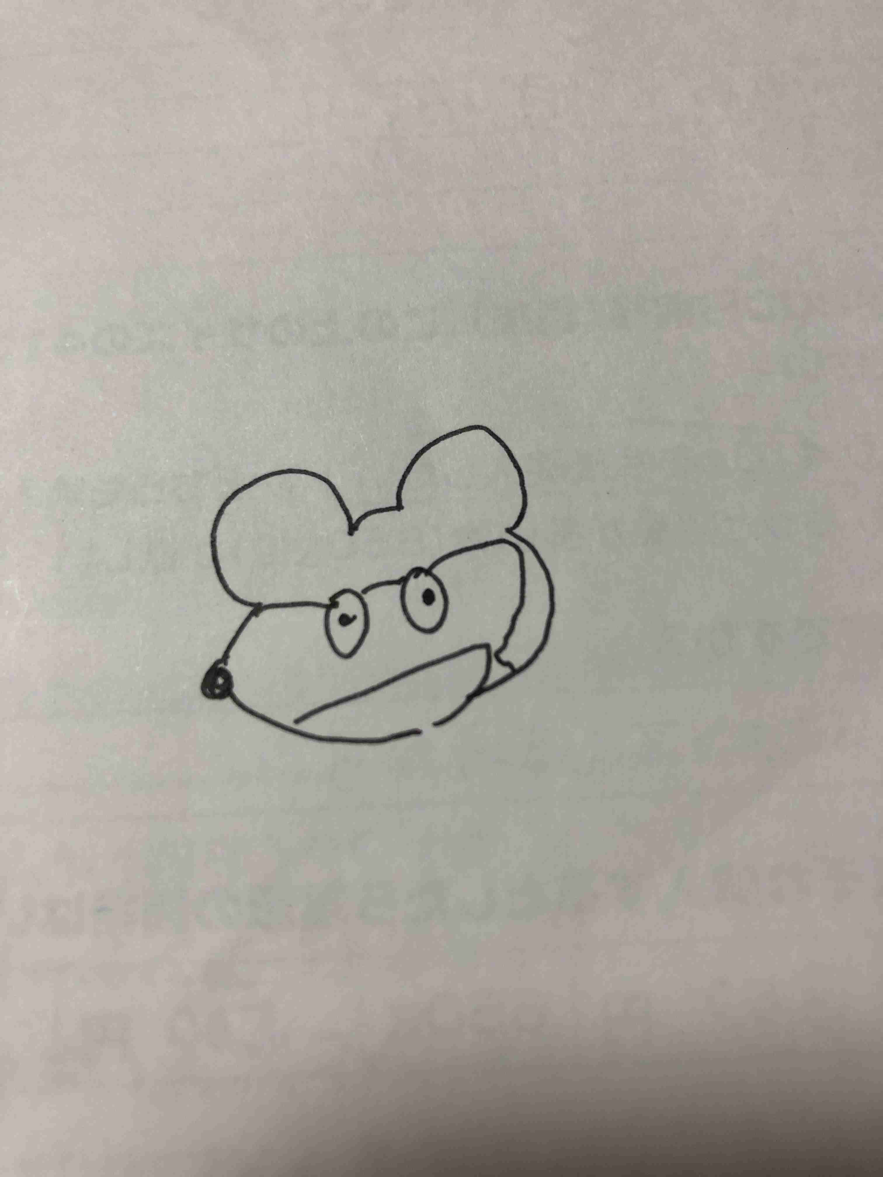 何も見ずにミッキーマウスを描くトピ