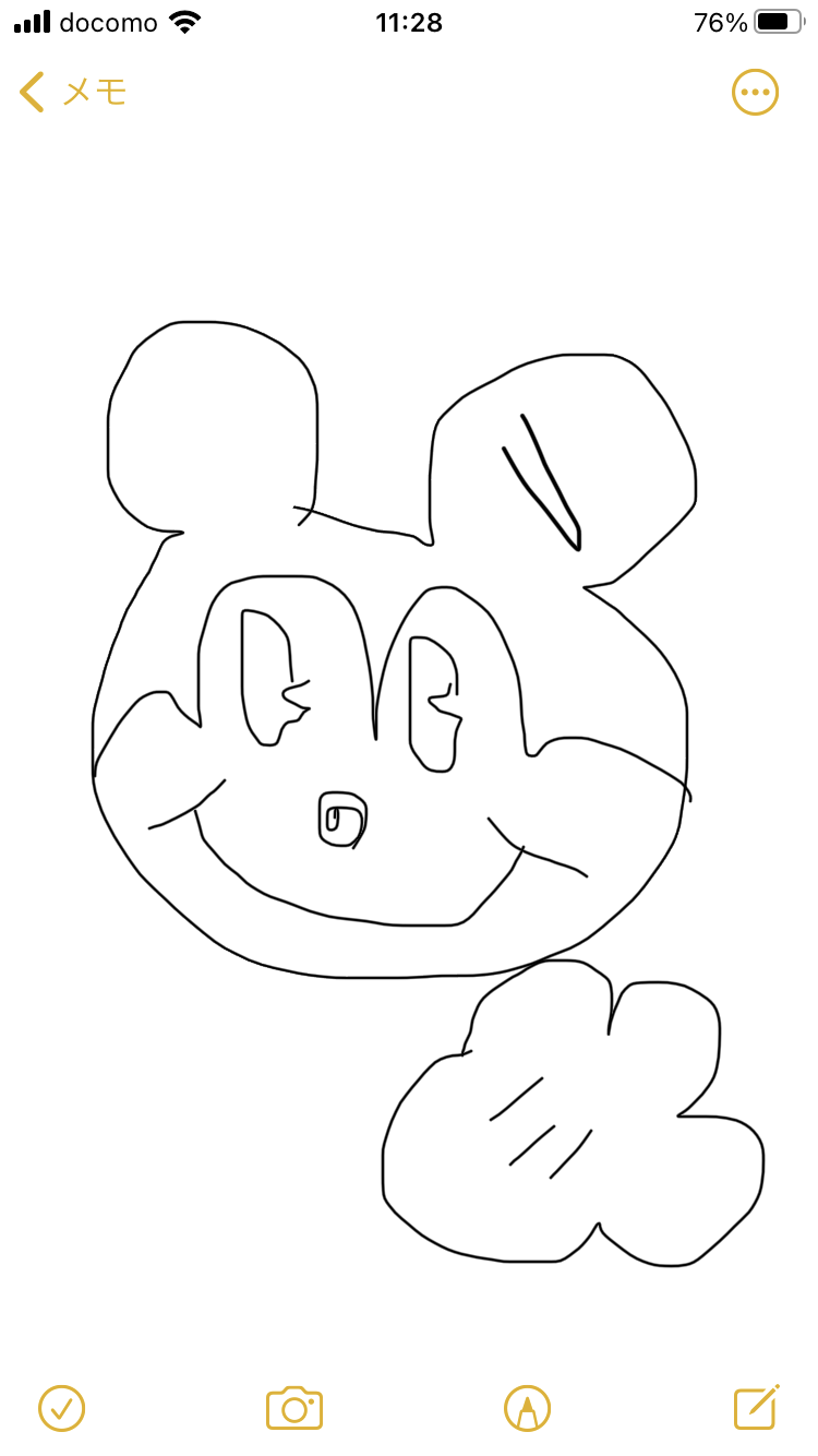 何も見ずにミッキーマウスを描くトピ