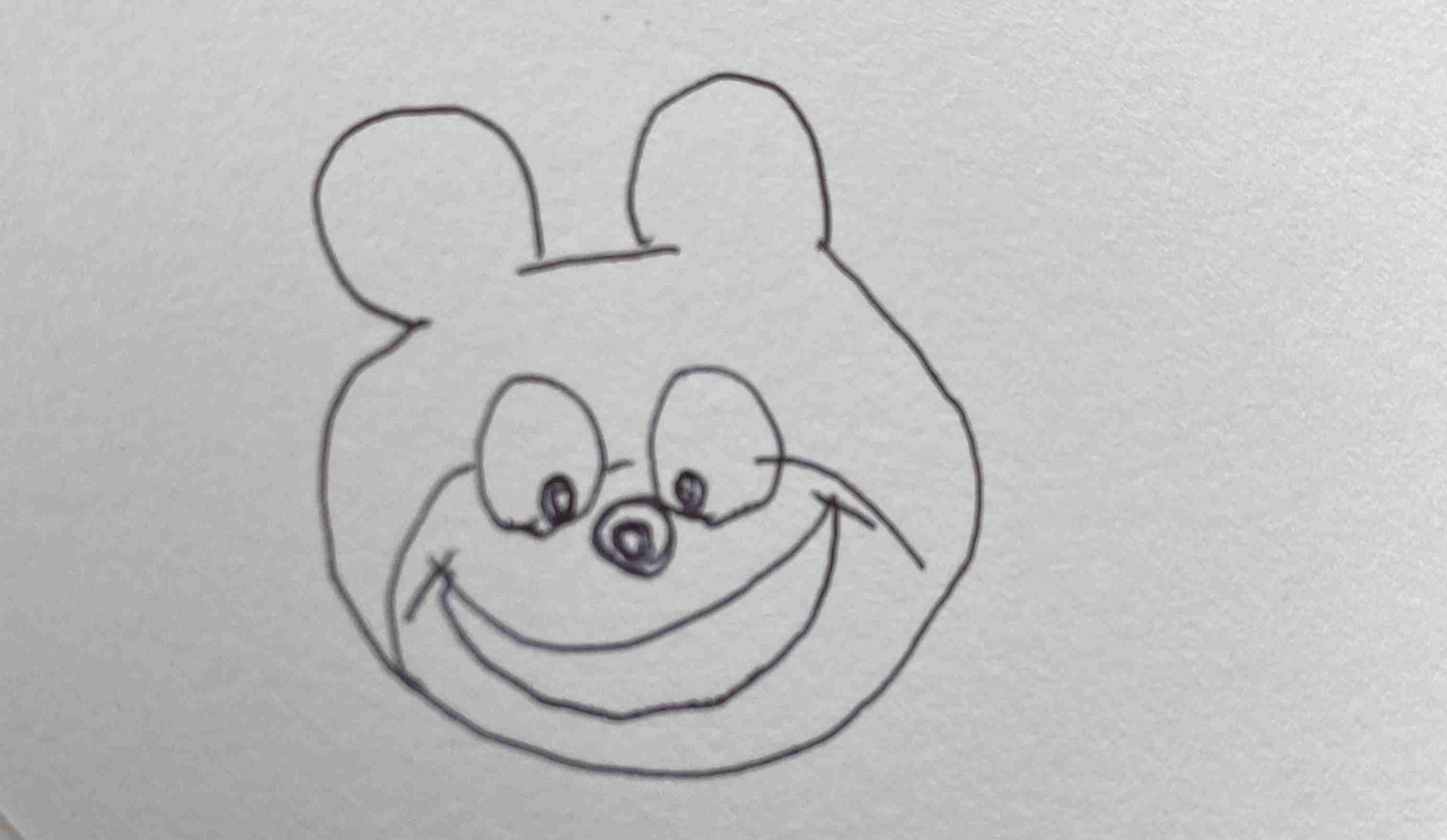 何も見ずにミッキーマウスを描くトピ