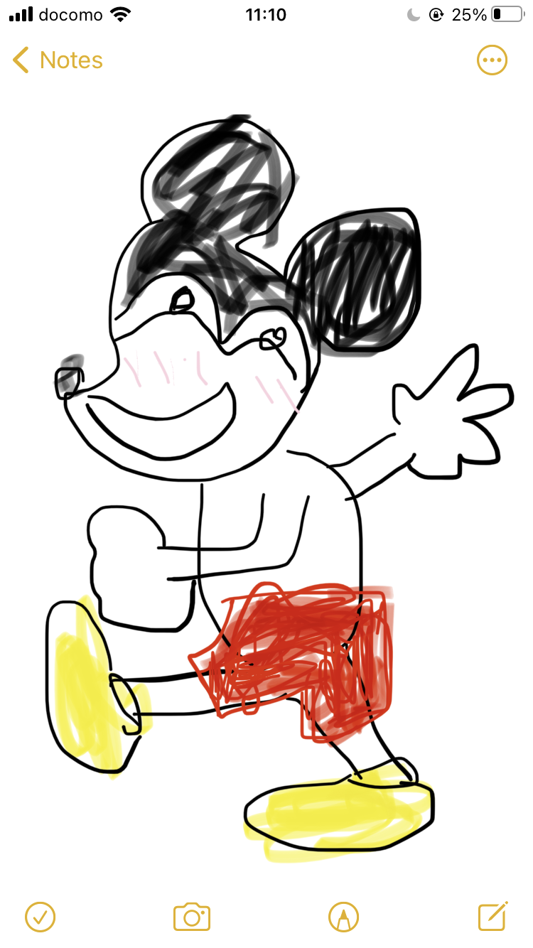 何も見ずにミッキーマウスを描くトピ