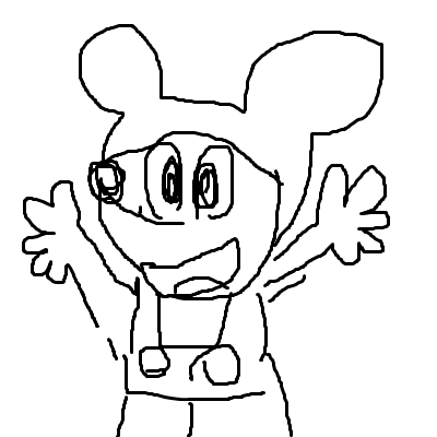 何も見ずにミッキーマウスを描くトピ