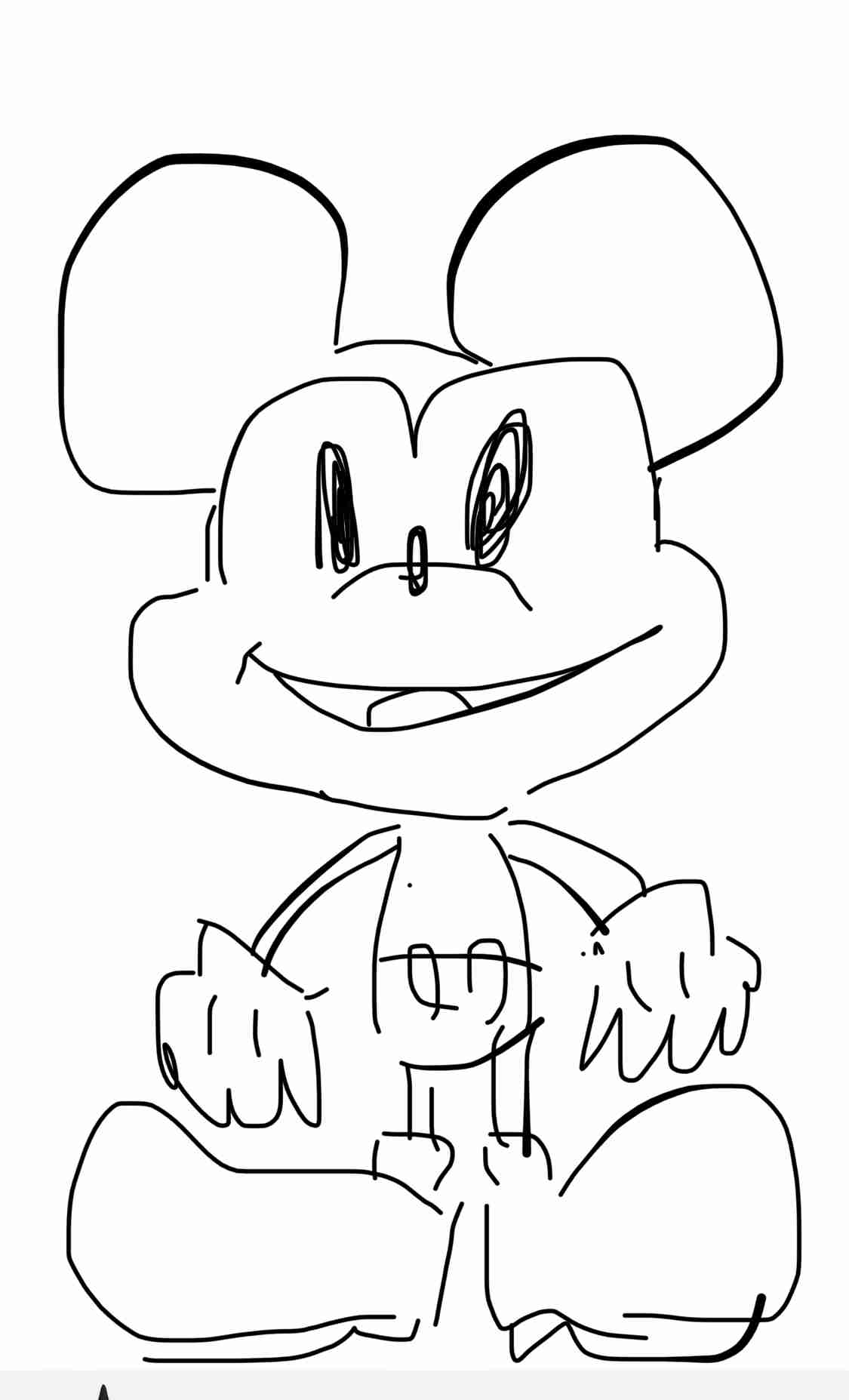 何も見ずにミッキーマウスを描くトピ