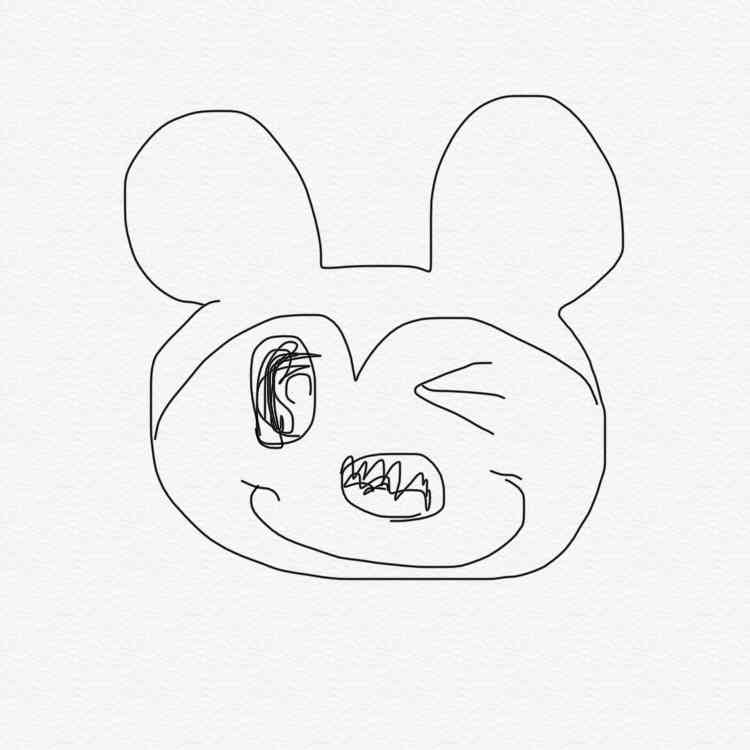 何も見ずにミッキーマウスを描くトピ