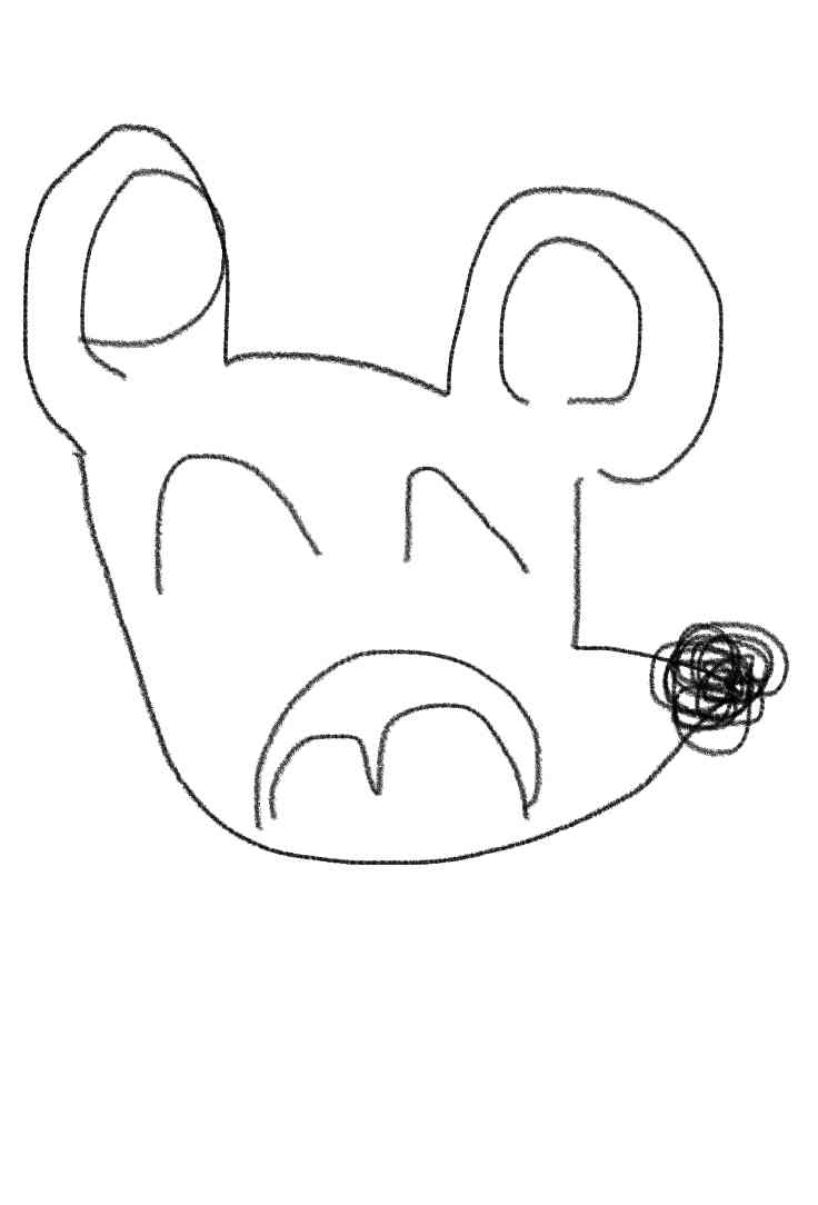 何も見ずにミッキーマウスを描くトピ