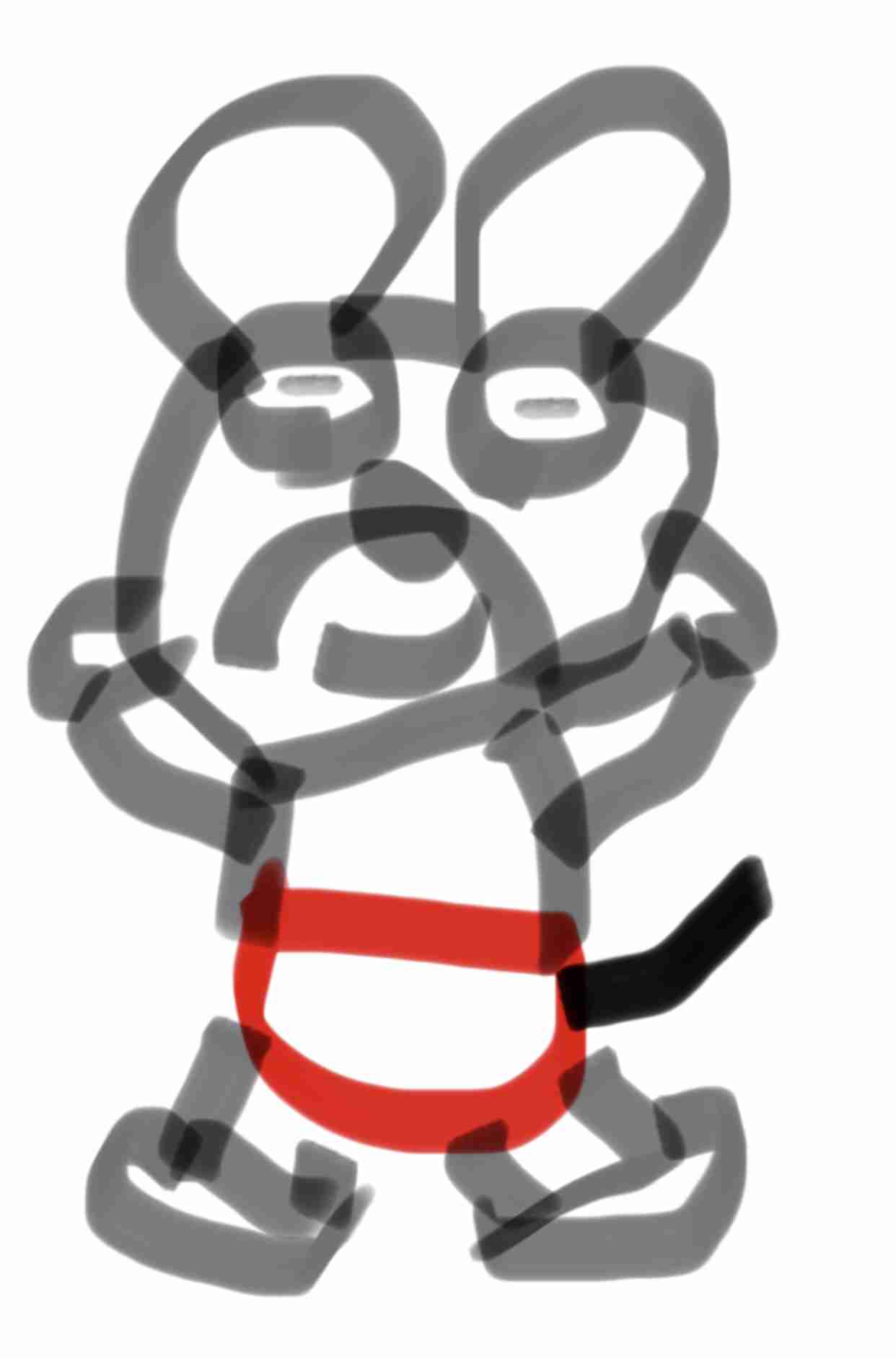 何も見ずにミッキーマウスを描くトピ