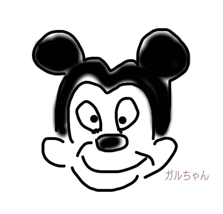何も見ずにミッキーマウスを描くトピ