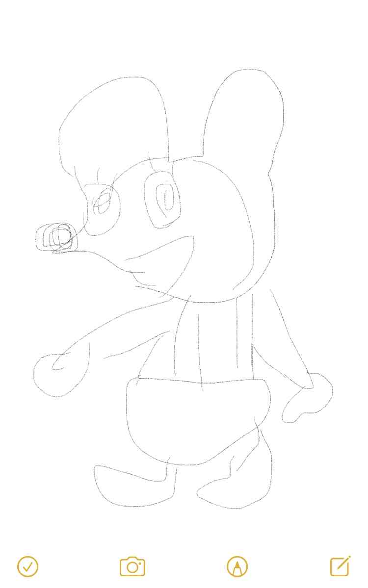 何も見ずにミッキーマウスを描くトピ