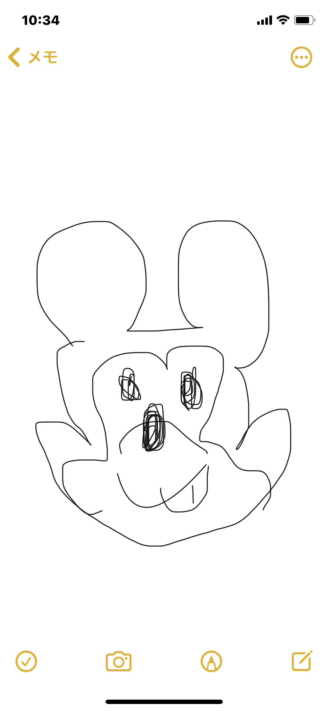 何も見ずにミッキーマウスを描くトピ