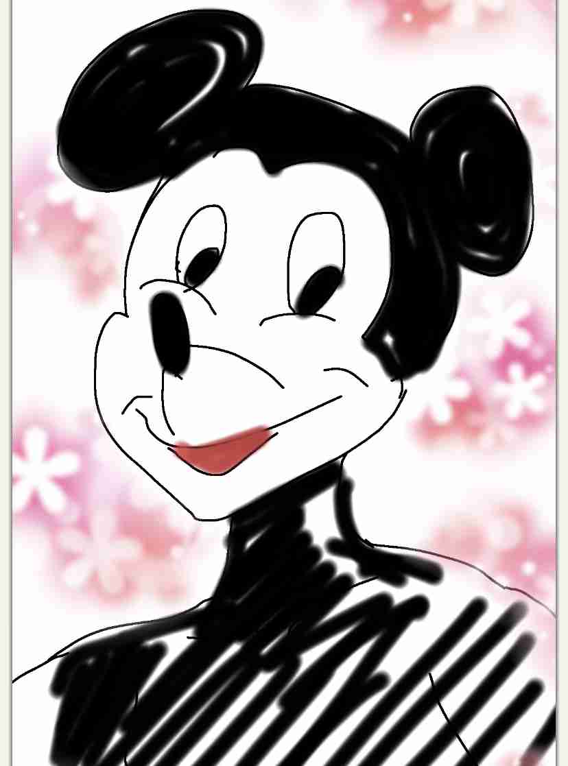何も見ずにミッキーマウスを描くトピ