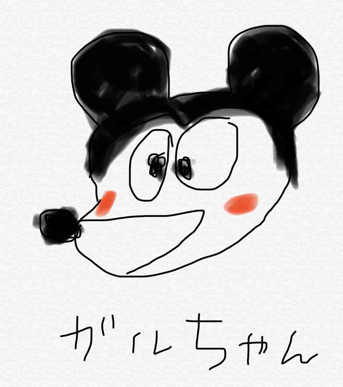 何も見ずにミッキーマウスを描くトピ
