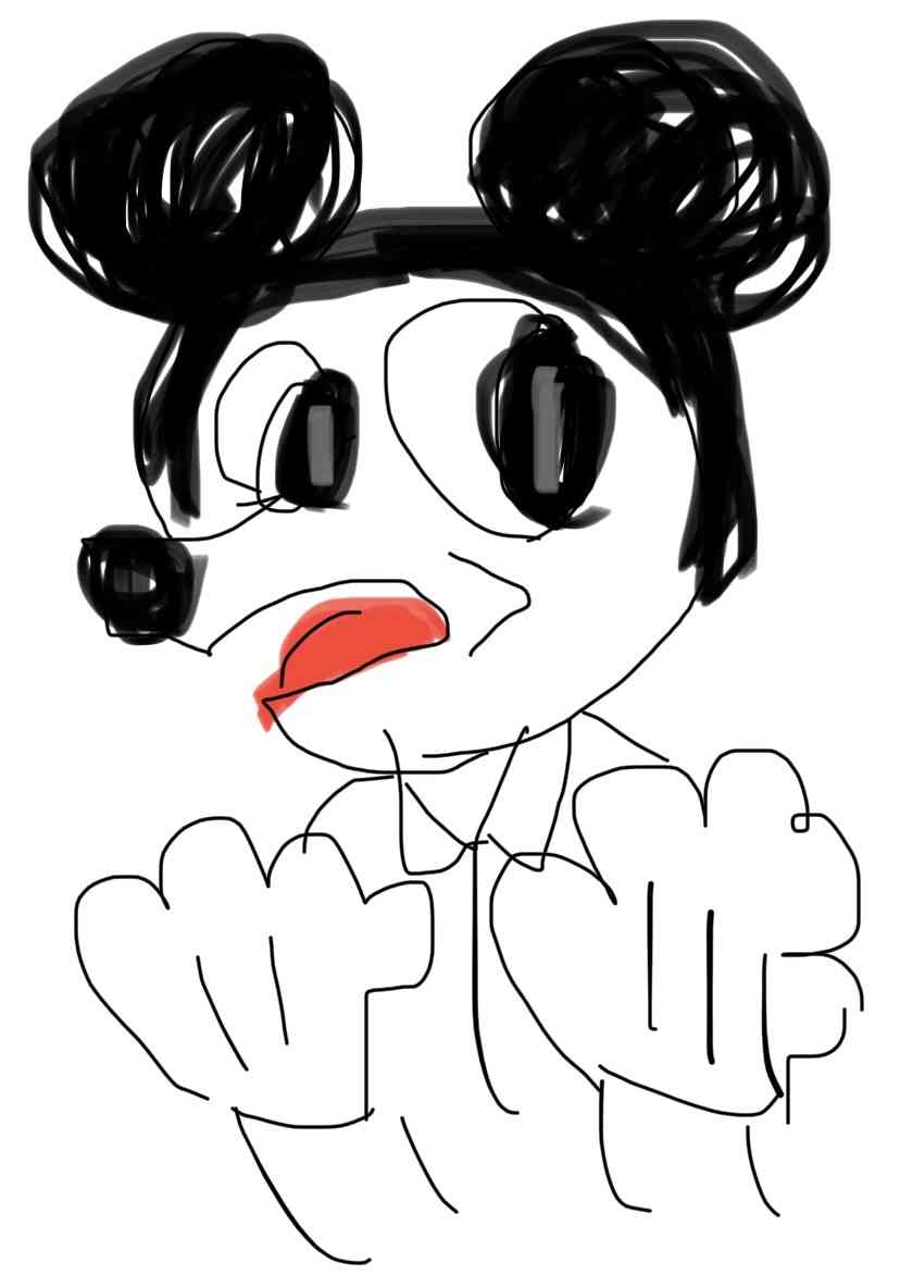 何も見ずにミッキーマウスを描くトピ