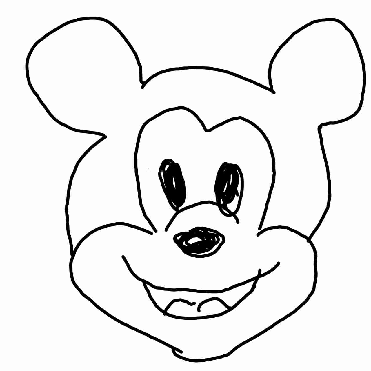 何も見ずにミッキーマウスを描くトピ