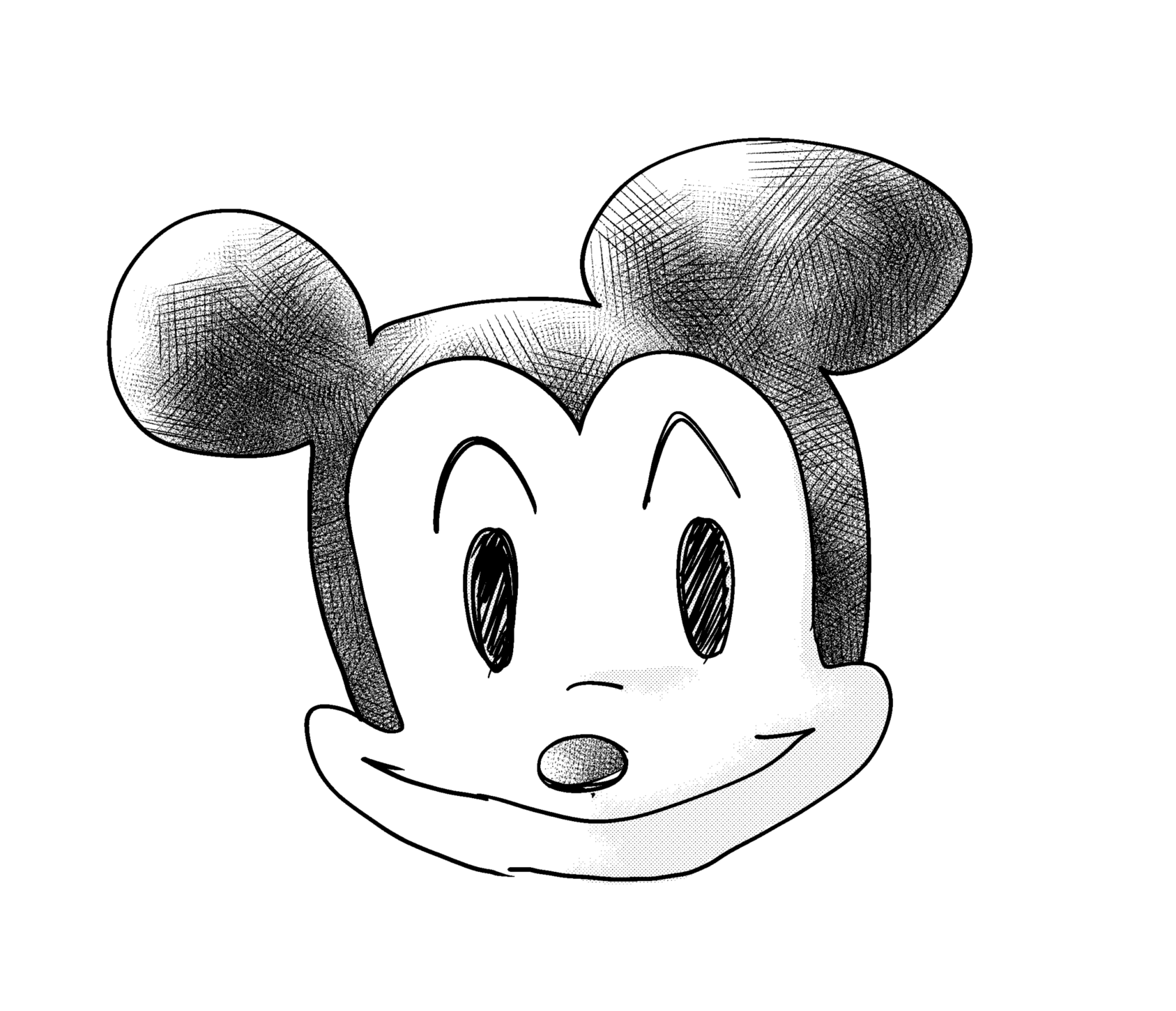 何も見ずにミッキーマウスを描くトピ