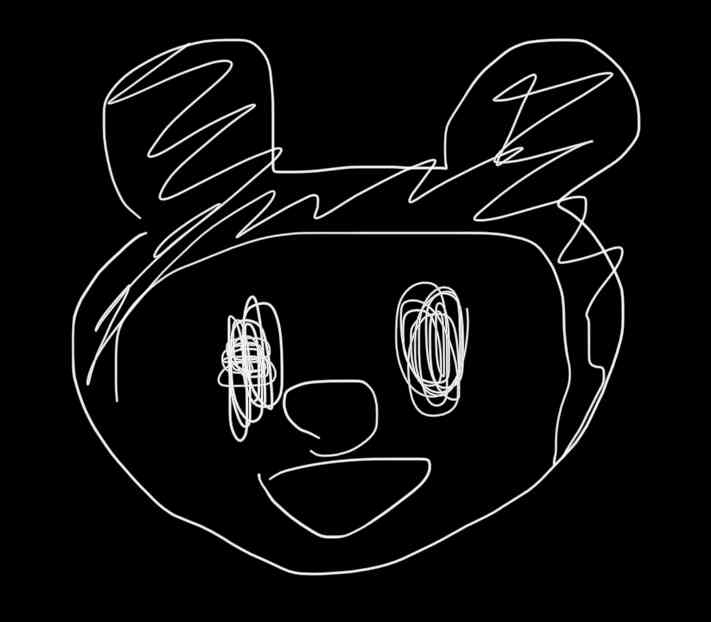 何も見ずにミッキーマウスを描くトピ