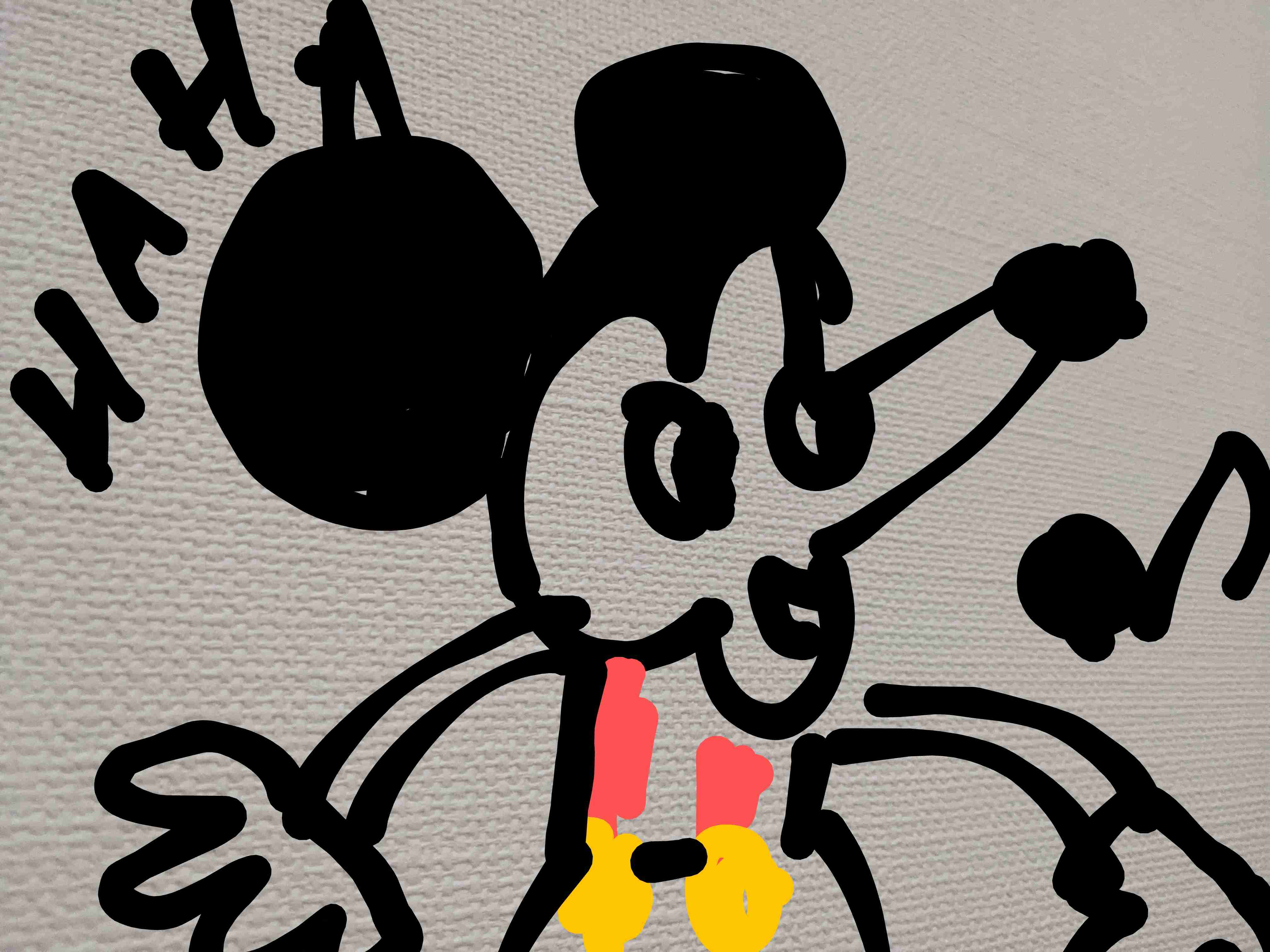 何も見ずにミッキーマウスを描くトピ