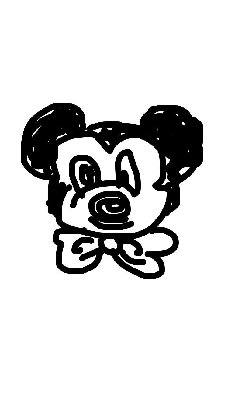 何も見ずにミッキーマウスを描くトピ