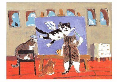 芸術作品の中の猫