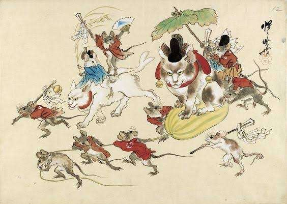 芸術作品の中の猫