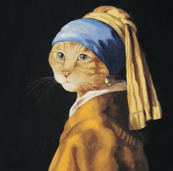 芸術作品の中の猫