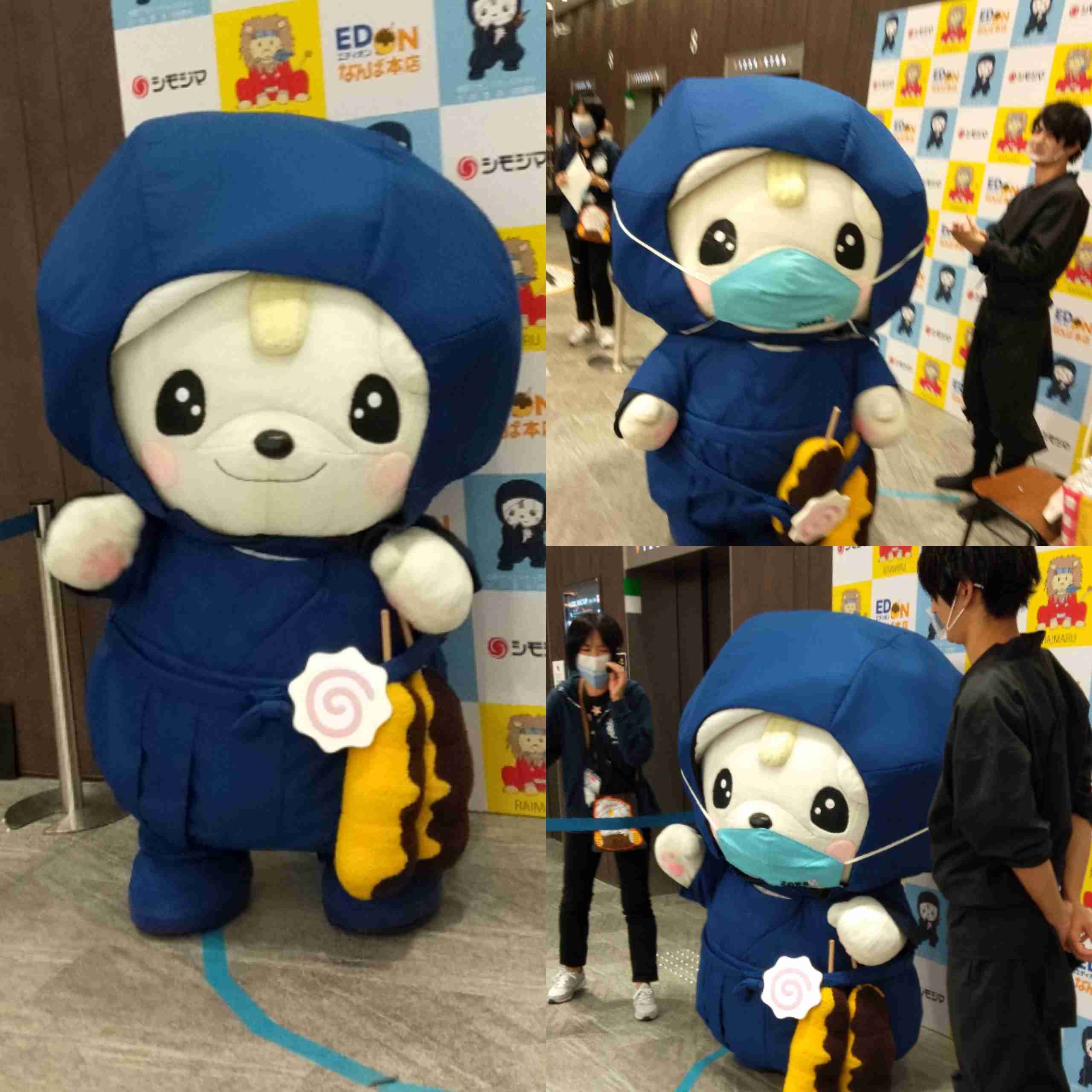 町で見かけたマスクをしたキャラクター達が見たい