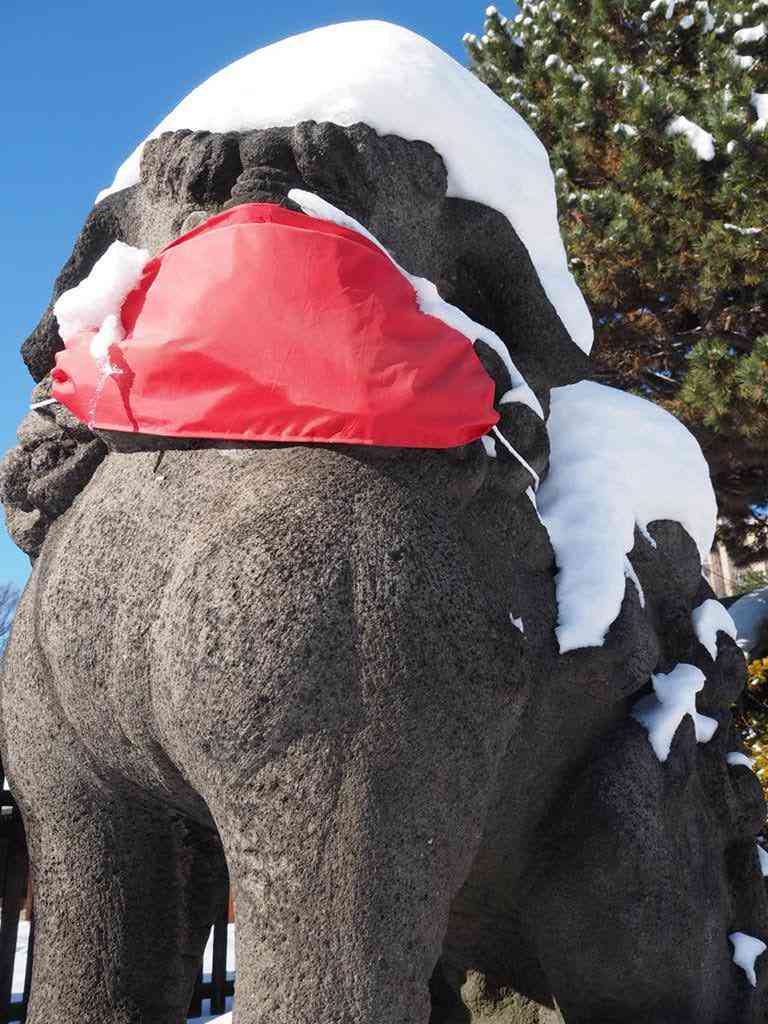 町で見かけたマスクをしたキャラクター達が見たい