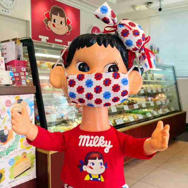 町で見かけたマスクをしたキャラクター達が見たい