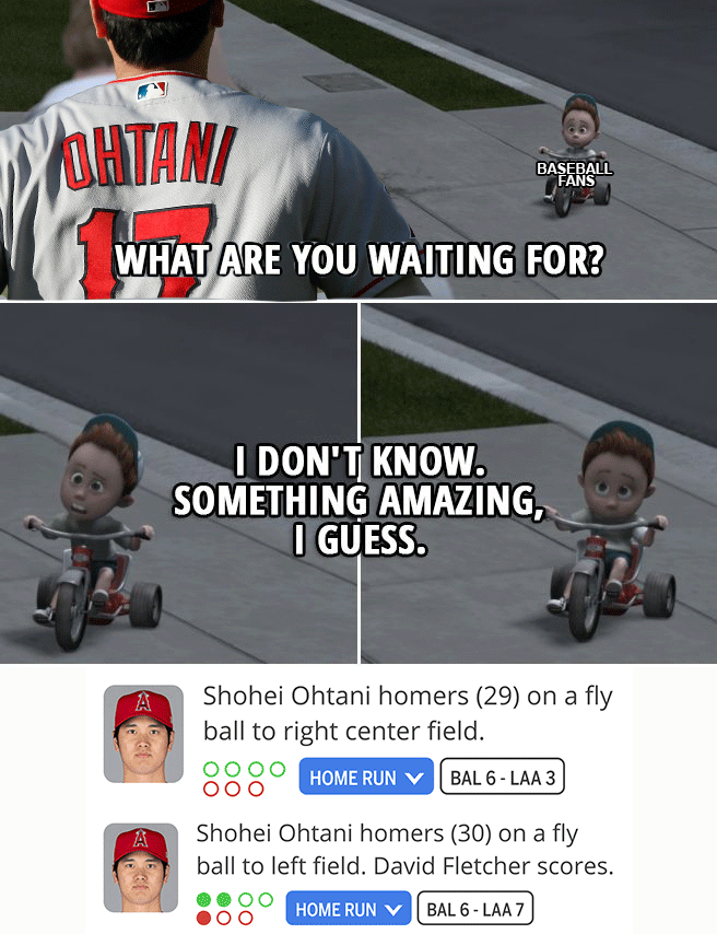 大谷翔平　止まらない2打席連発30号逆転2ラン！　松井秀喜が持つ日本人最多31号にあと「1」