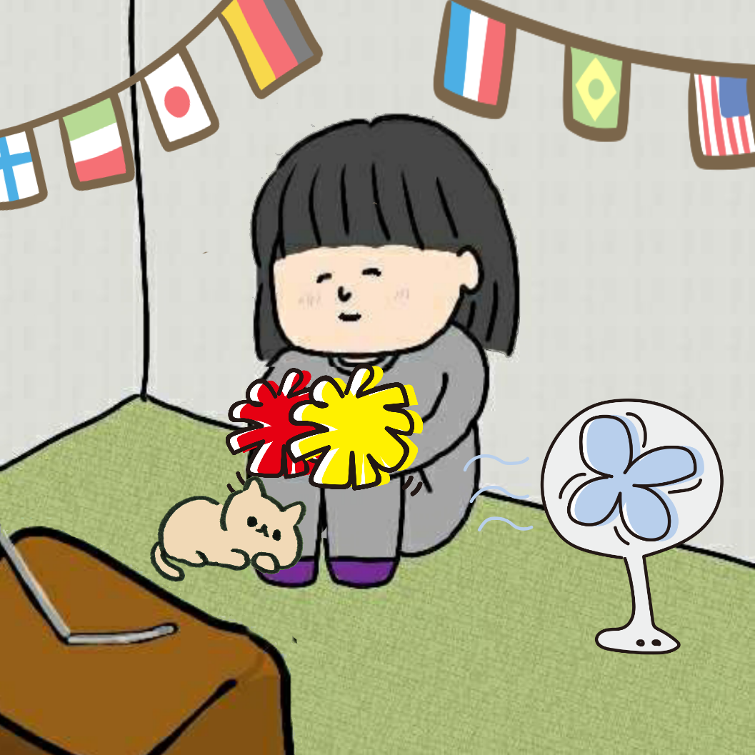 オリンピック開会式見る人ー!