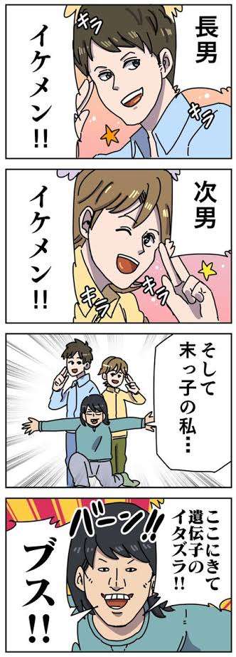 家族で自分だけブス