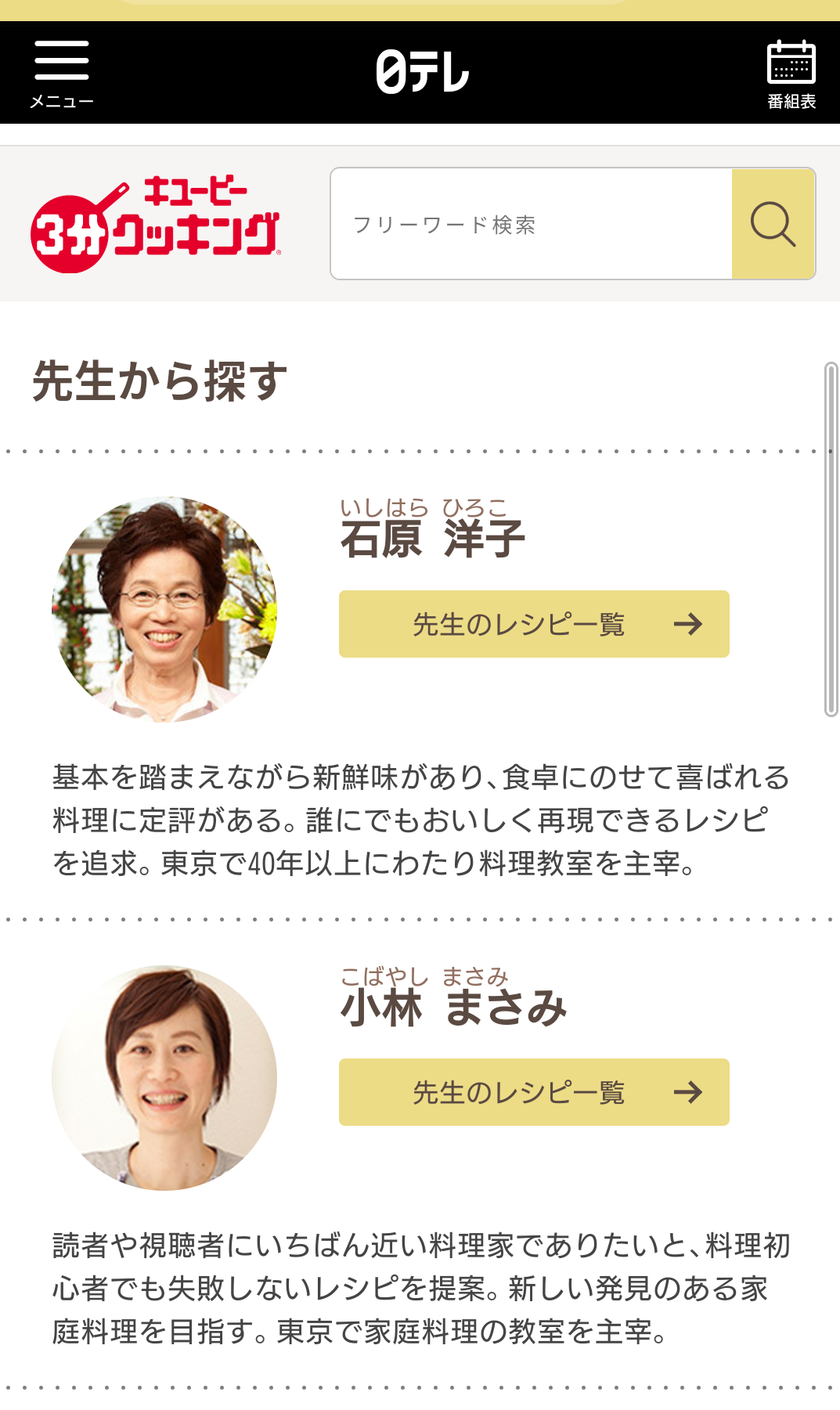 この人のレシピ、作ったことある？