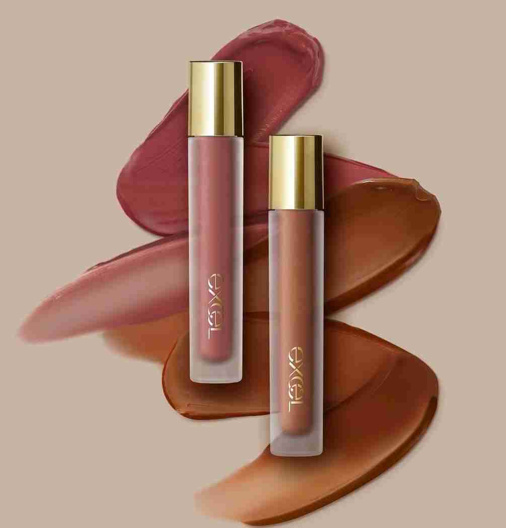 秋の赤みブラウンメイク