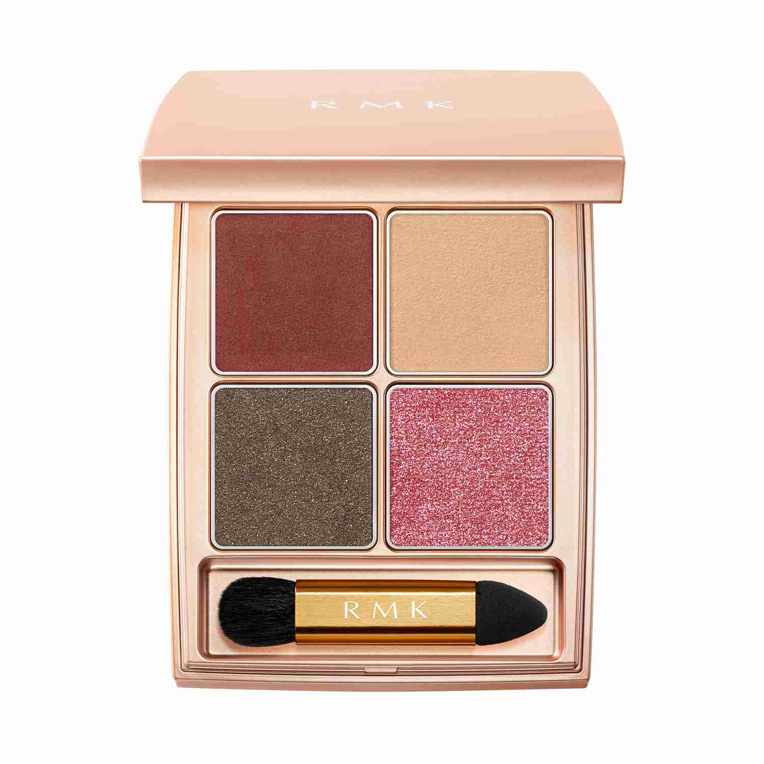 秋の赤みブラウンメイク