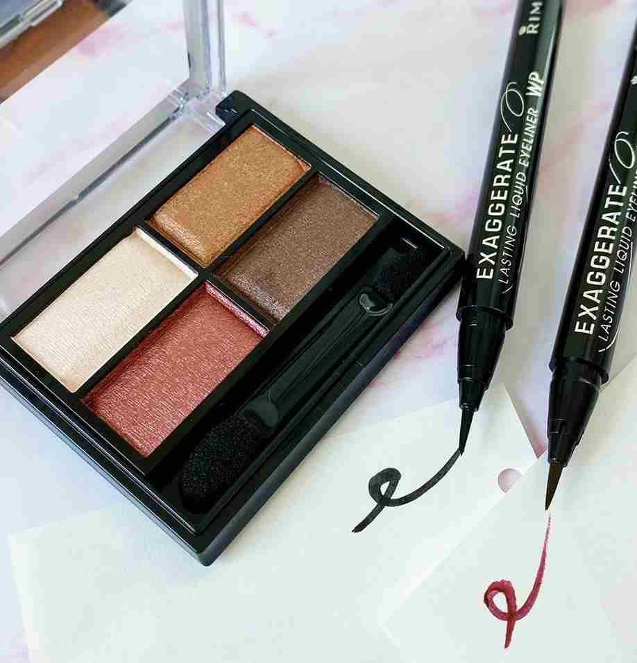 秋の赤みブラウンメイク