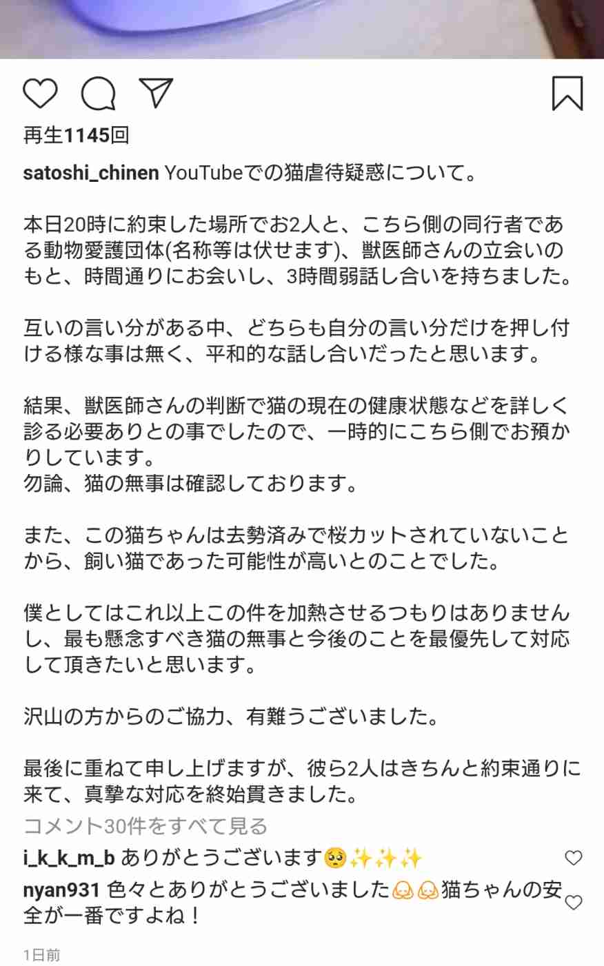 虐待動画の猫、保護されず「YouTuber」の手に戻る…弁護士は「警察の対応」も問題視