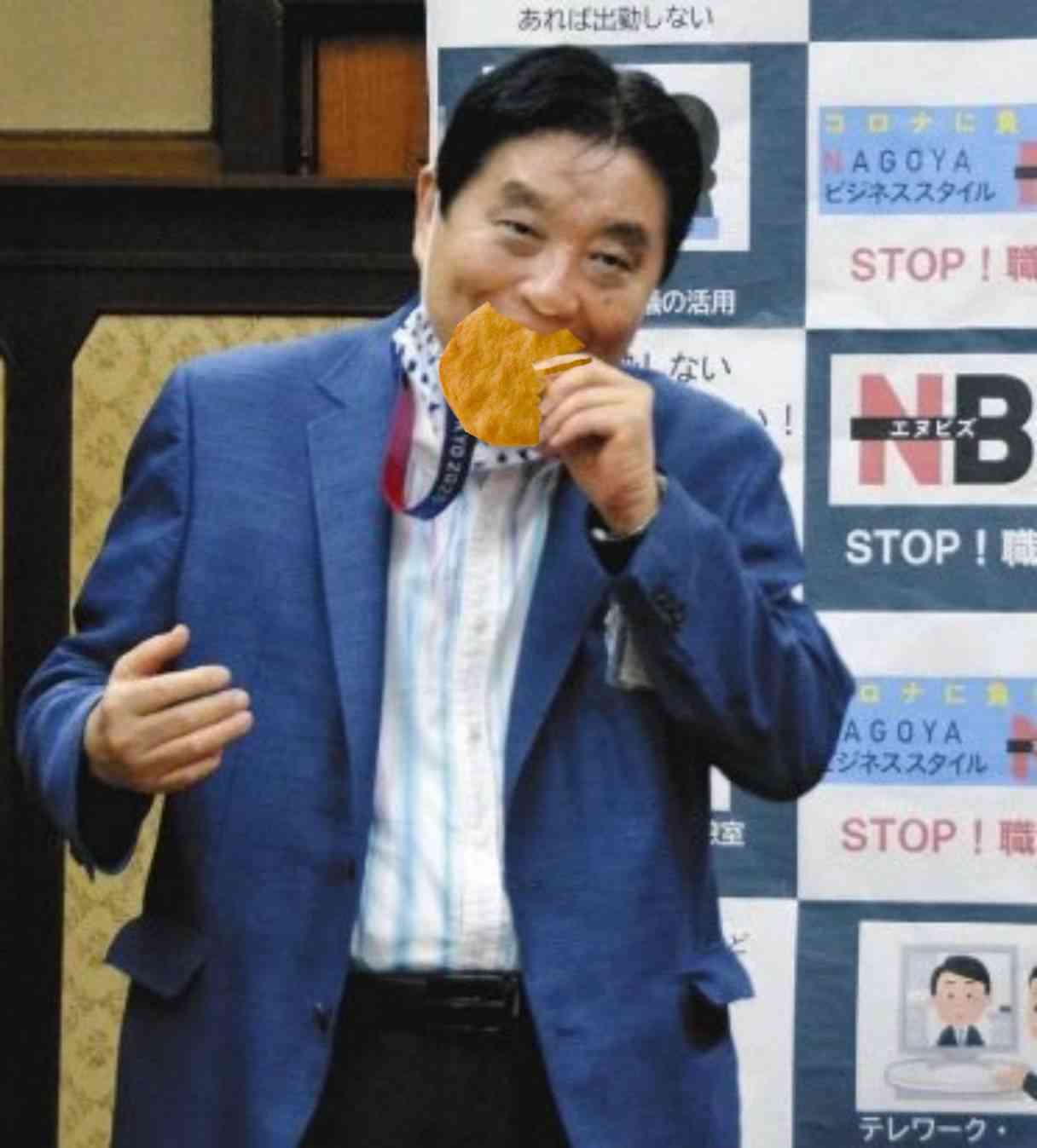金メダル噛み給与返上…名古屋市長「給料3カ月分ゼロに。大いに自戒したい」時期は議会等の手続き経て決定