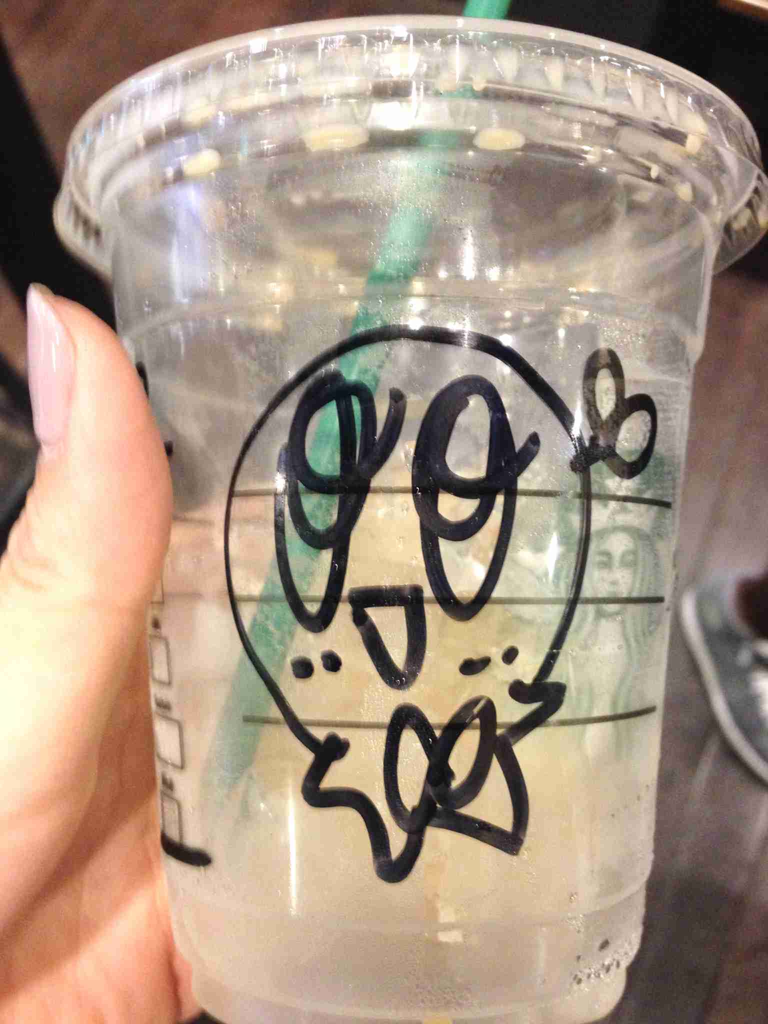 スタバのカップにメッセージを貰える人