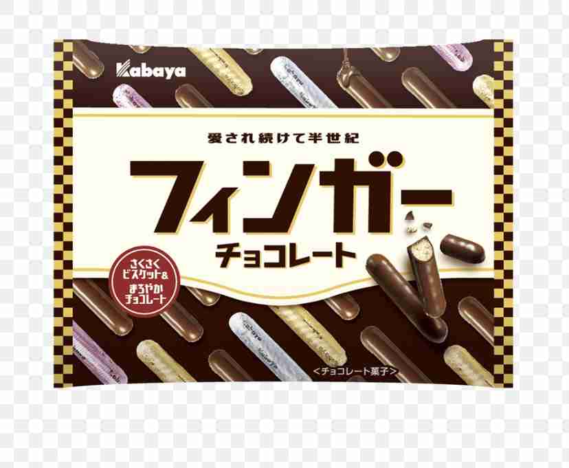 お菓子の懐かしいパッケージを貼るトピ