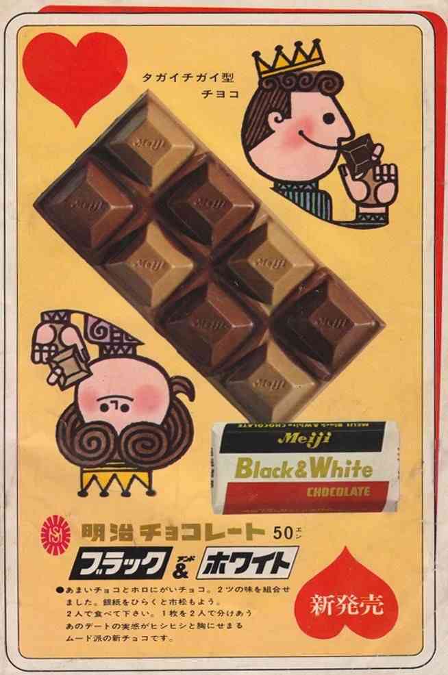 お菓子の懐かしいパッケージを貼るトピ
