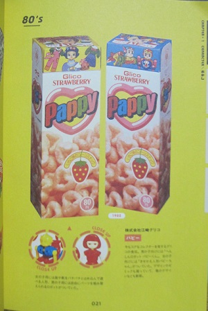 お菓子の懐かしいパッケージを貼るトピ