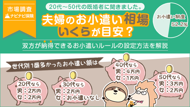 旦那の小遣いの範囲どこまでですか？
