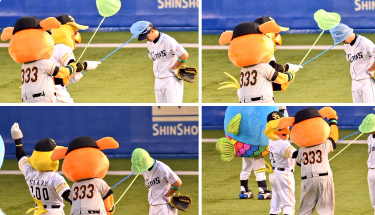 ⚾️野球選手とマスコットの交流が見たい⚾️