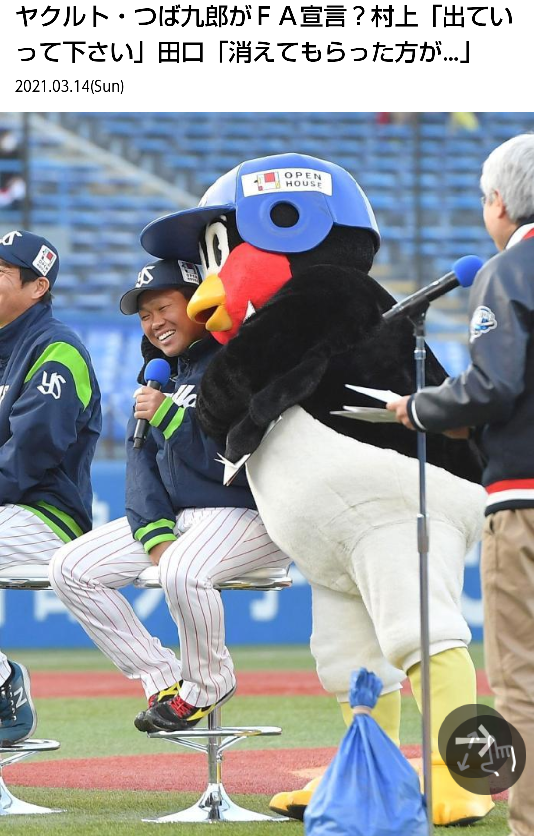 ⚾️野球選手とマスコットの交流が見たい⚾️